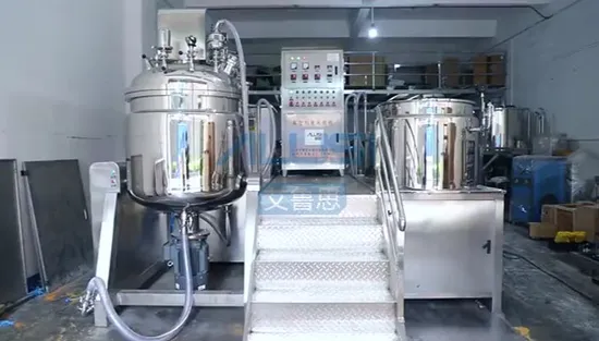 Miscelatore emulsionante sottovuoto omogeneizzatore a riscaldamento elettrico con sollevamento idraulico da 2000 litri