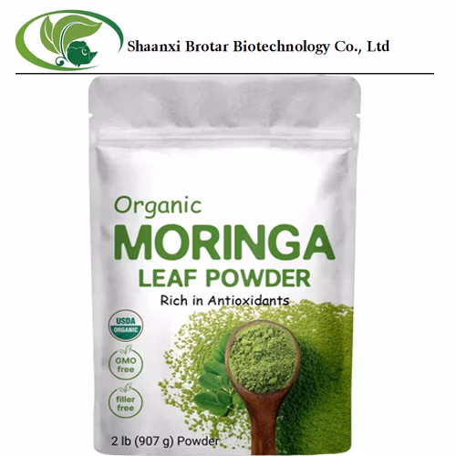 Brotar Supply OEM Label Print Moringa Oleifera Leaf Powder, ricca di antiossidanti e vitamine, polvere di Moringa per tè di Moringa, bevanda di Moringa